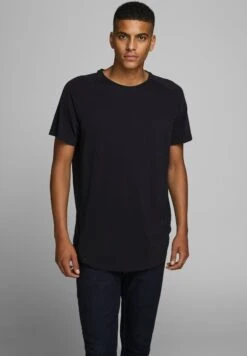 Jack & Jones Jjecurved Tee O Neck - T-Shirt Basic - Black