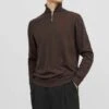 Jack & Jones Eemil Half Zip Noos - Trui - Seal Brown