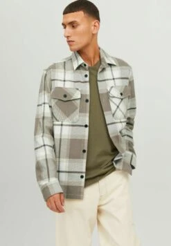 JACK&JONES Premium Jprroy Check Over Ls Sn - Lichte Jas - Brindle
