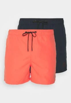 Jack & Jones Jpstfiji Jjswim Solid 2 Pack - Zwemshorts - Navy Blazer/Navy Blazer/Hot Coral -Jack & Jones Verkoopwinkel 08da35f7f590410e99971a4d6cf94b6b
