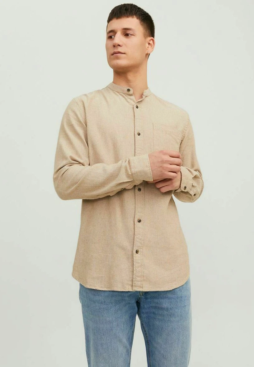 Jack & Jones Melange - Overhemd - Oatmeal 1 Jack & Jones Melange - Overhemd - Oatmeal