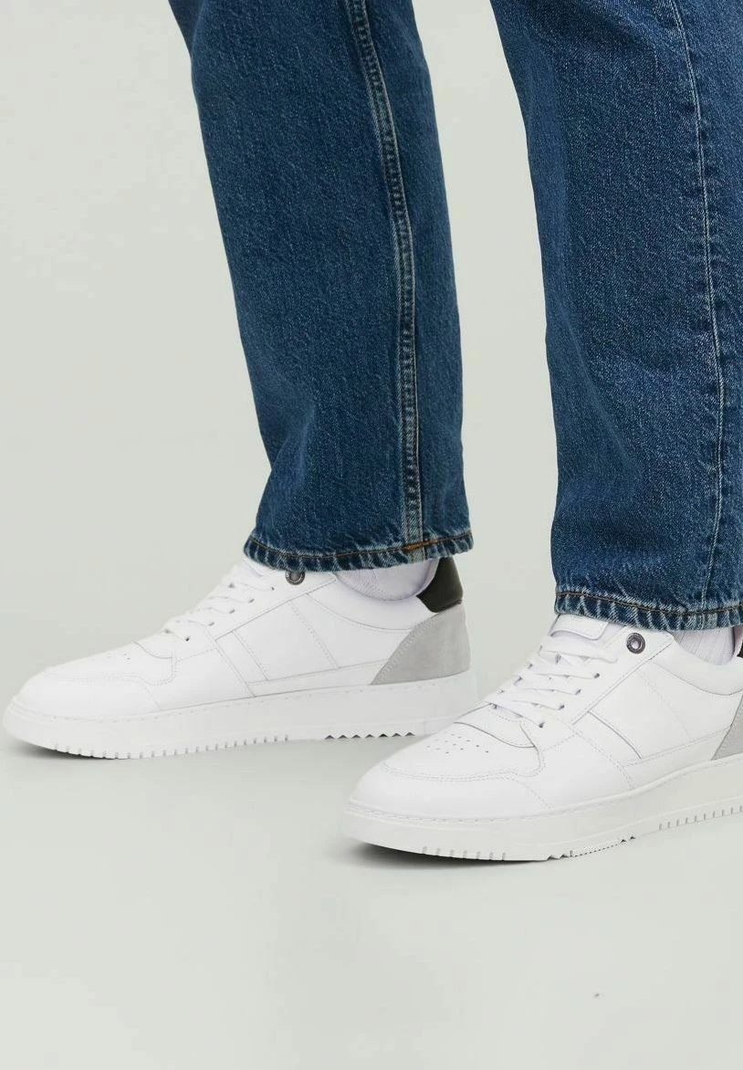 Jack & Jones Basket Leder - Sneakers Laag - Bright White 1 Jack & Jones Basket Leder - Sneakers Laag - Bright White