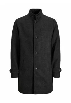 Jack & Jones Plus Size Mantel - Halflange Jas - Dark Grey Melange