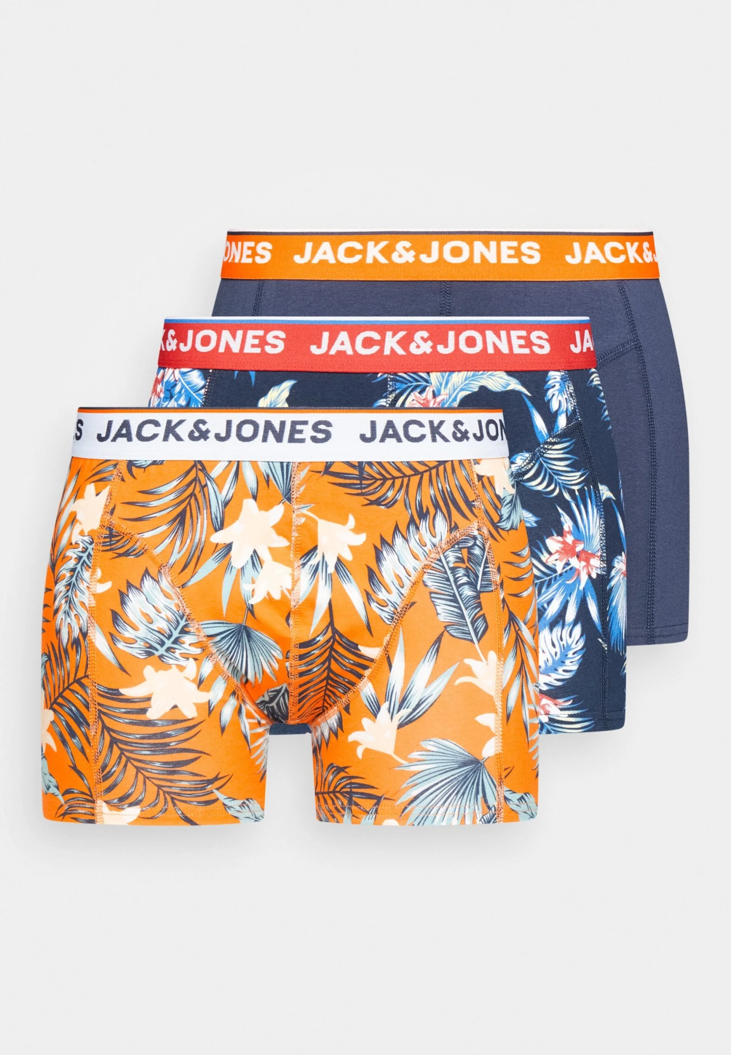 Jack & Jones Jactropical Flowers Trunks 3 Pack - Onderbroeken - Navy 1 Jack & Jones Jactropical Flowers Trunks 3 Pack - Onderbroeken - Navy