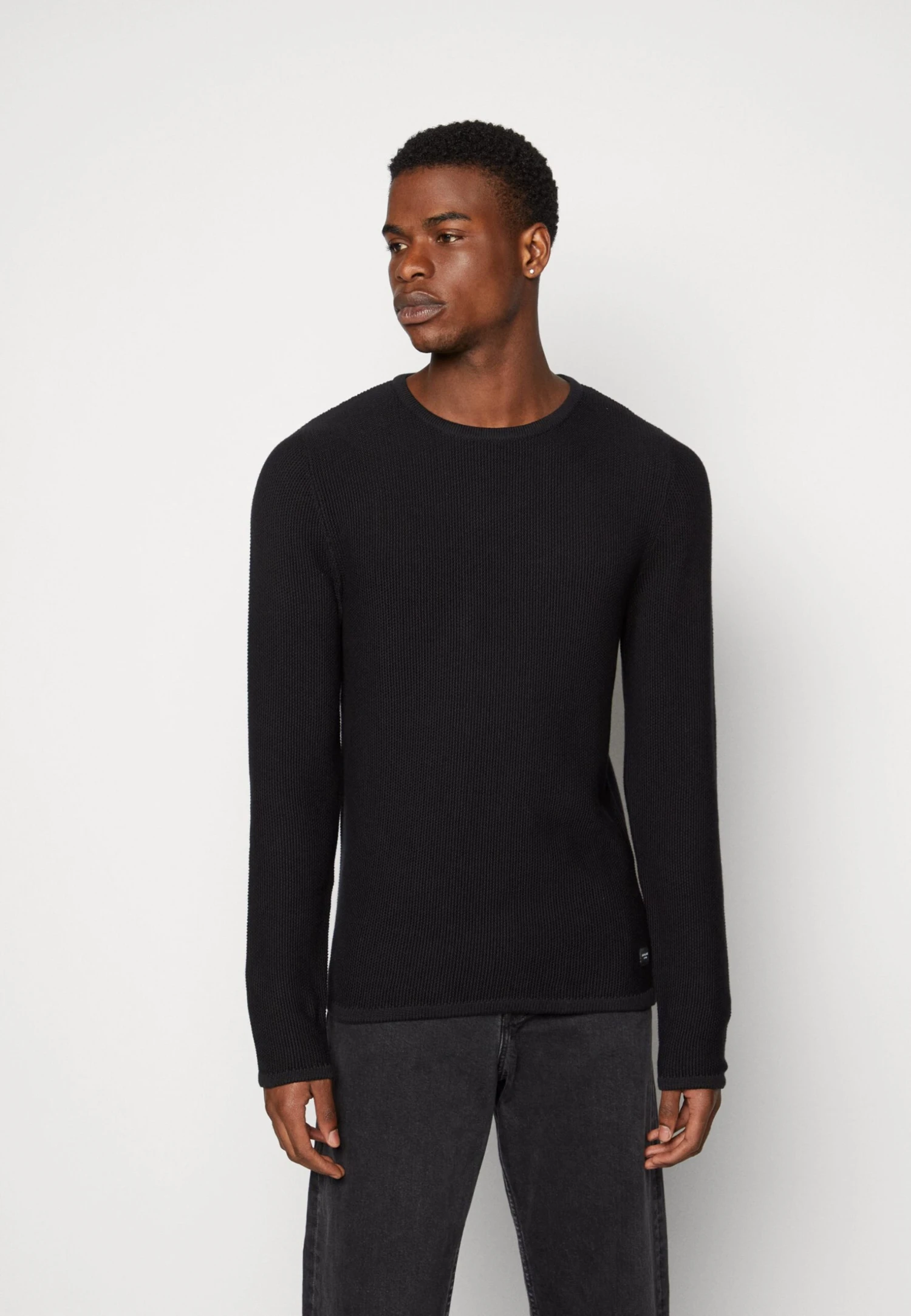 Jack & Jones Jjealex Crew Neck - Trui - Black 1 Jack & Jones Jjealex Crew Neck - Trui - Black