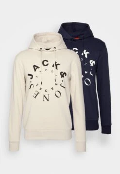 Jack & Jones Jjwarrior Hood 2 Pack - Sweater - Moonbeam/Navyblazer -Jack & Jones Verkoopwinkel 211104c4376f445c82ab69c25551088c