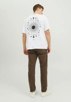 Jack & Jones Crew- T-Shirt Print - Bright White