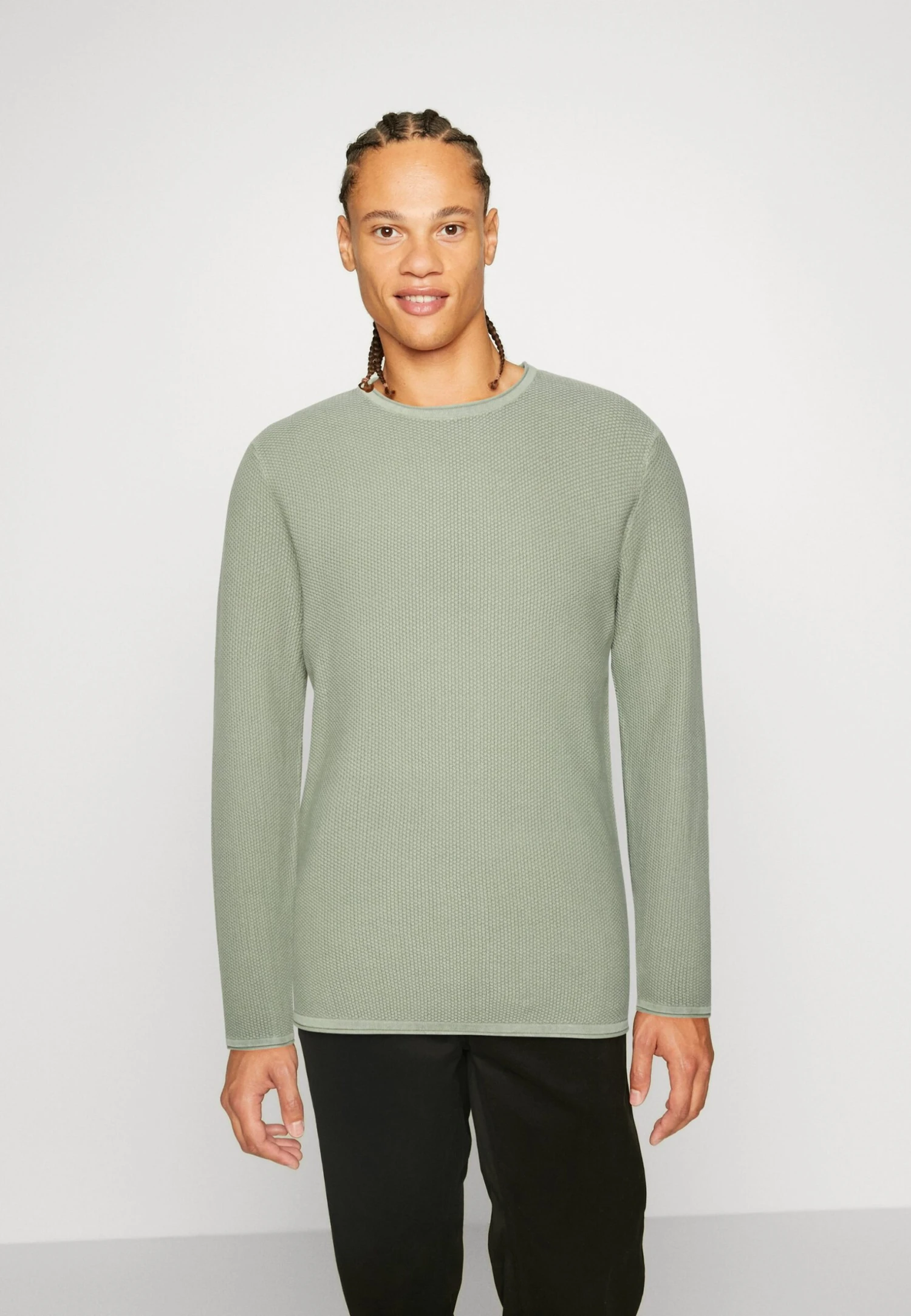 Jack & Jones Jjsylvest Crew Neck - Trui - Wrought Iron 1 Jack & Jones Jjsylvest Crew Neck - Trui - Wrought Iron