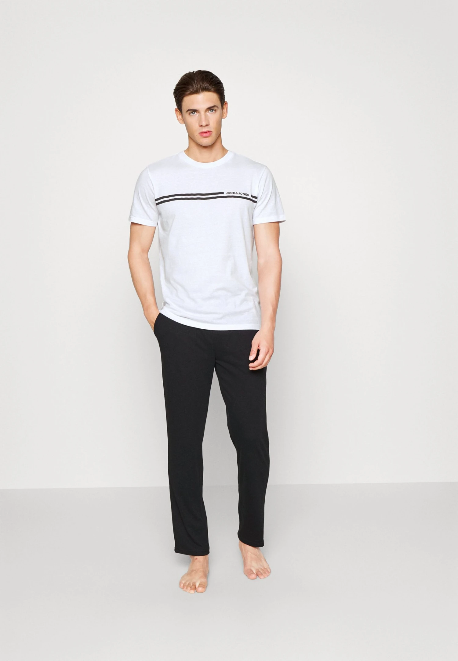 Jack & Jones Jacwilliam Tee And Pants - Pyjama - White/Black 2 Jack & Jones Jacwilliam Tee And Pants - Pyjama - White/Black - Afbeelding 2
