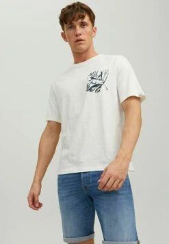 Jack & Jones Brusttasche - T-Shirt Print - Cloud Dancer