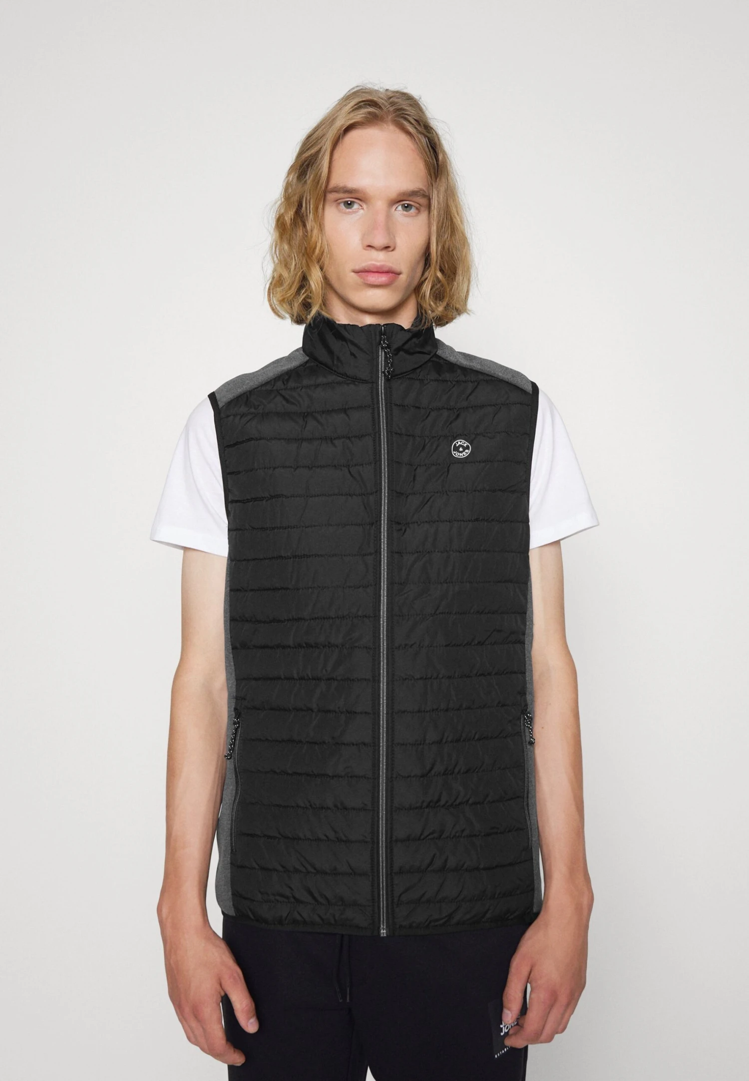 Jack & Jones Multi Bodywarmer Collar Noos - Bodywarmer - Black/Grey Melange 1 Jack & Jones Multi Bodywarmer Collar Noos - Bodywarmer - Black/Grey Melange