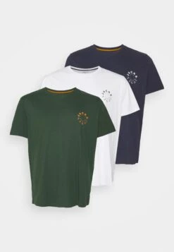 Jack & Jones Jjwarrior Tee Crew Neck 3 Pack - T-Shirt Print - Navy Blazer/White/Mountainview -Jack & Jones Verkoopwinkel 419bf0db8b634cb2b9043076f9986812