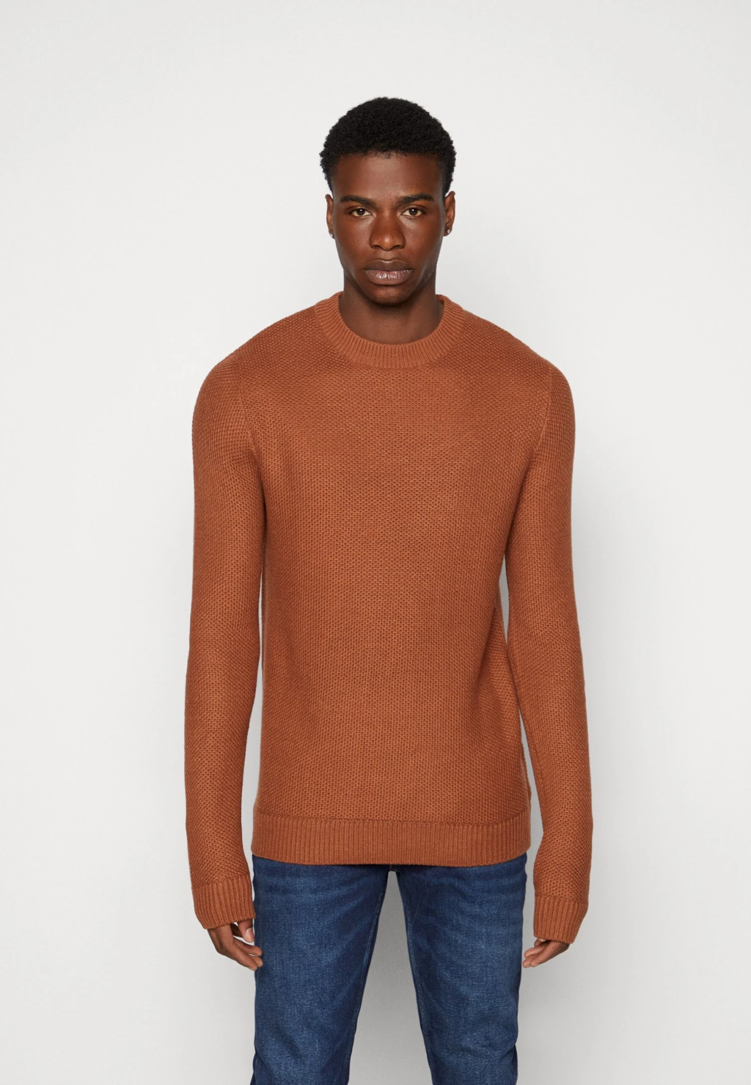 Jack & Jones Jorblake Crew Neck - Trui - Tortoise Shell 1 Jack & Jones Jorblake Crew Neck - Trui - Tortoise Shell