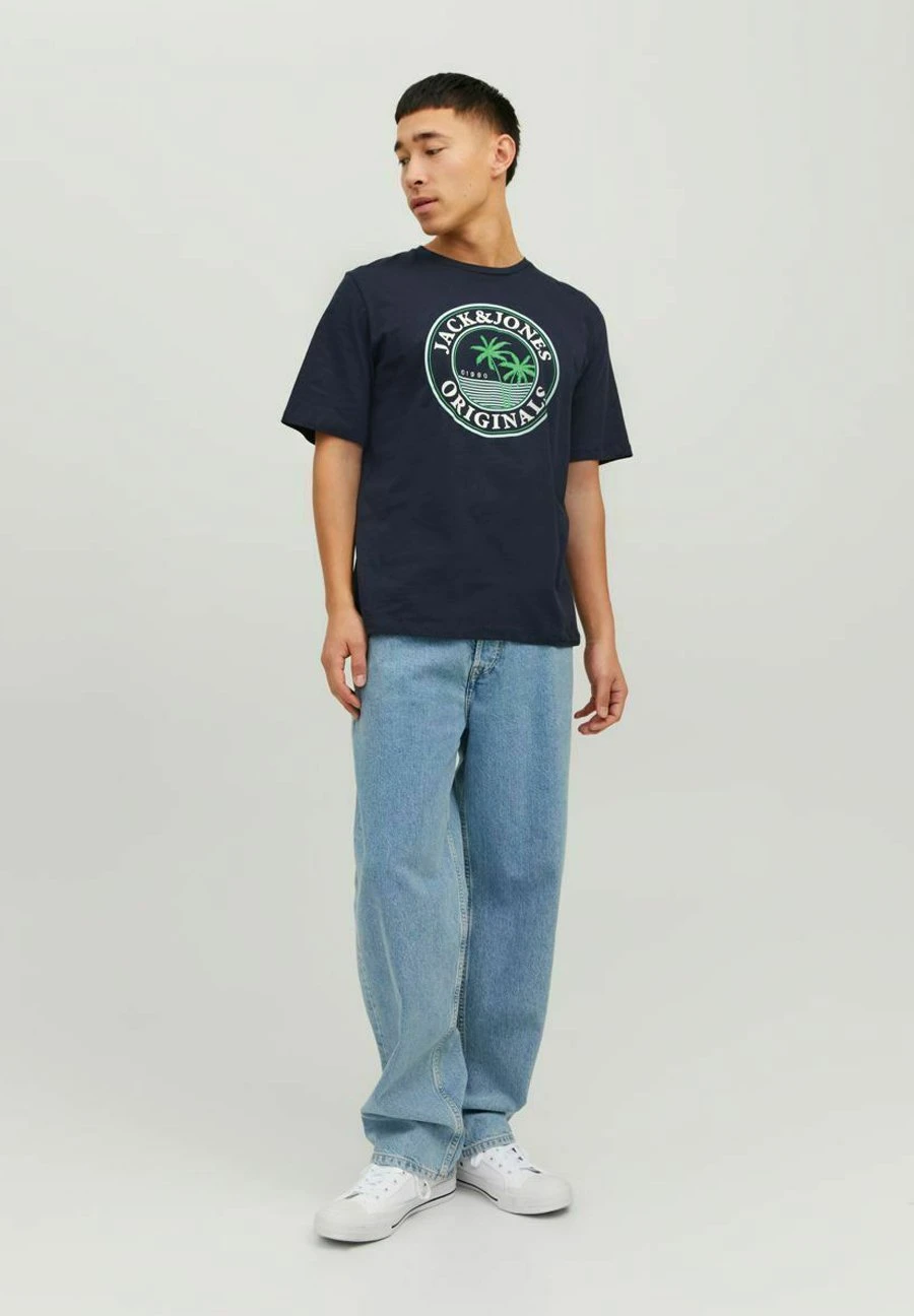 Jack & Jones Crew Neck - T-Shirt Print - Navy Blazer 2 Jack & Jones Crew Neck - T-Shirt Print - Navy Blazer - Afbeelding 2