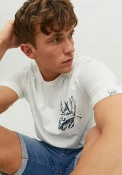 Jack & Jones Brusttasche - T-Shirt Print - Cloud Dancer -Jack & Jones Verkoopwinkel 44f987debd354d1f9455fcb34da7da9c