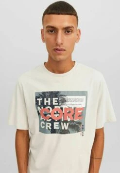 Jack & Jones Jcobooster Ss Crew Neck Jun - T-Shirt Print - Moonbeam -Jack & Jones Verkoopwinkel 48a2a44c23da483b986b8303f0518b84