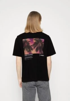 Jack & Jones Jcosea Back Print Tee Crew Neck - T-Shirt Print - Black