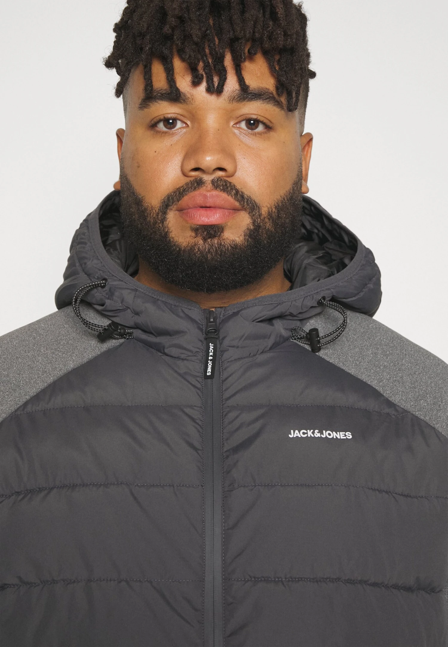 Jack & Jones Jcodust Hybrid- Jas - Light Grey Melange 4 Jack & Jones Jcodust Hybrid- Jas - Light Grey Melange - Afbeelding 4