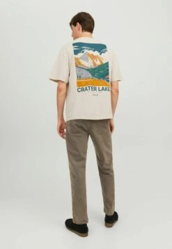 Jack & Jones Crew Neck - T-Shirt Print - Moonbeam