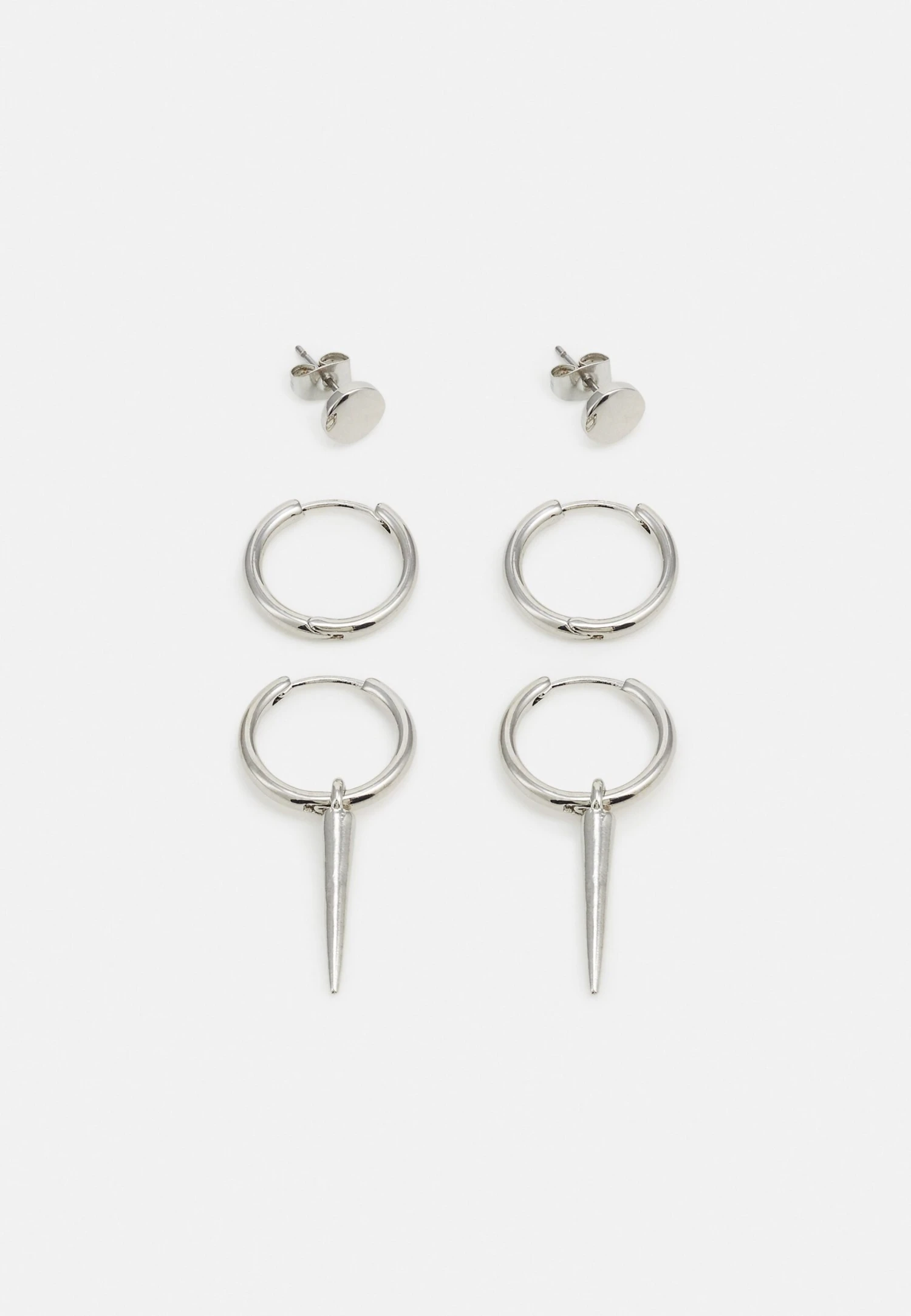 Jack & Jones Jactulo Earrings Unisex 3 Pack - Oorbellen - Silver-Coloured 1 Jack & Jones Jactulo Earrings Unisex 3 Pack - Oorbellen - Silver-Coloured