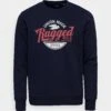 JACK&JONES Premium Jprbluvintage Print Crew Neck - Sweater - Navy Blazer