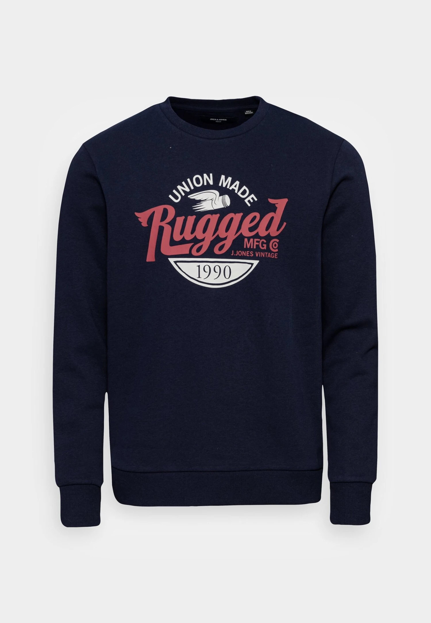 JACK&JONES Premium Jprbluvintage Print Crew Neck - Sweater - Navy Blazer 1 JACK&JONES Premium Jprbluvintage Print Crew Neck - Sweater - Navy Blazer