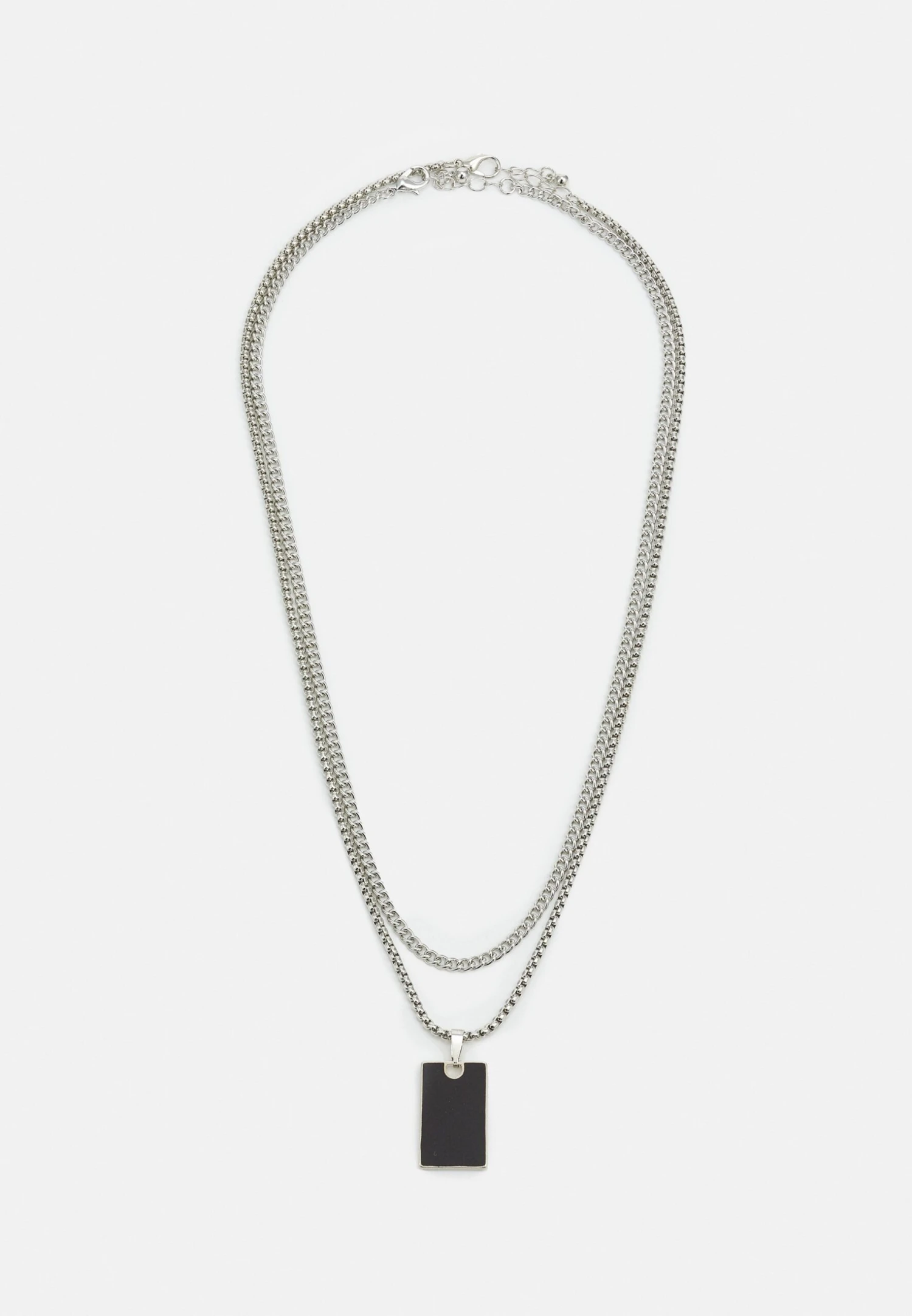 Jack & Jones Jacbaza Necklace 2 Pack - Ketting - Silver-Coloured 1 Jack & Jones Jacbaza Necklace 2 Pack - Ketting - Silver-Coloured