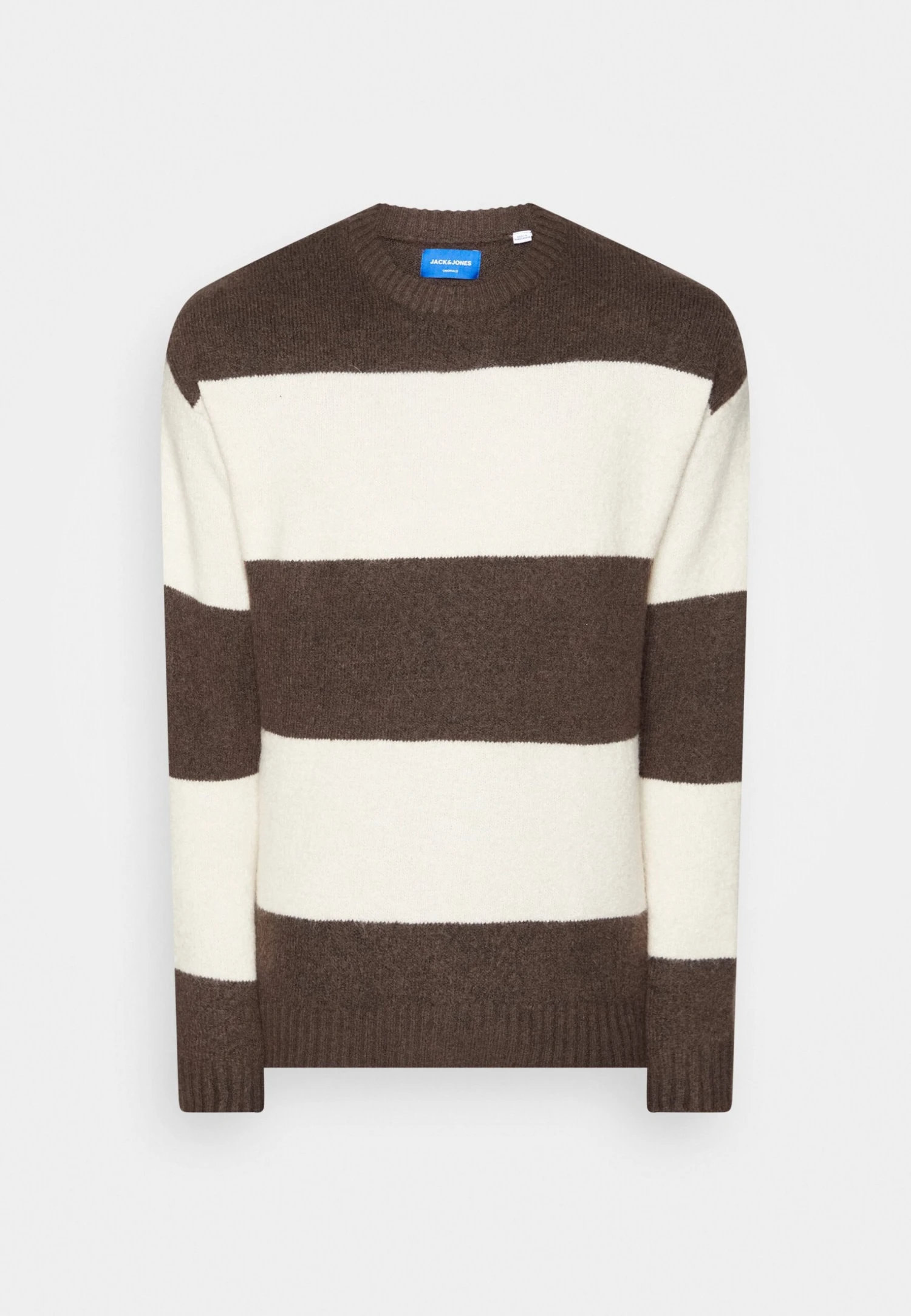 Jack & Jones Jorollie Crew Neck- Trui - Seal Brown/Moonbeam 5 Jack & Jones Jorollie Crew Neck- Trui - Seal Brown/Moonbeam - Afbeelding 5