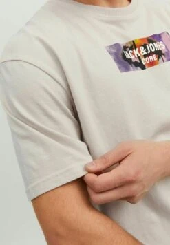 Jack & Jones Logo - T-Shirt Print - Moonbeam -Jack & Jones Verkoopwinkel 643564ff69ba4bc39cab410ded198908