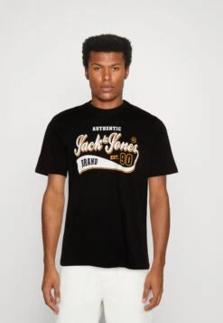Jack & Jones Elogo Ss O-Neck 2 Col Aw23 Sn - T-Shirt Print - Black