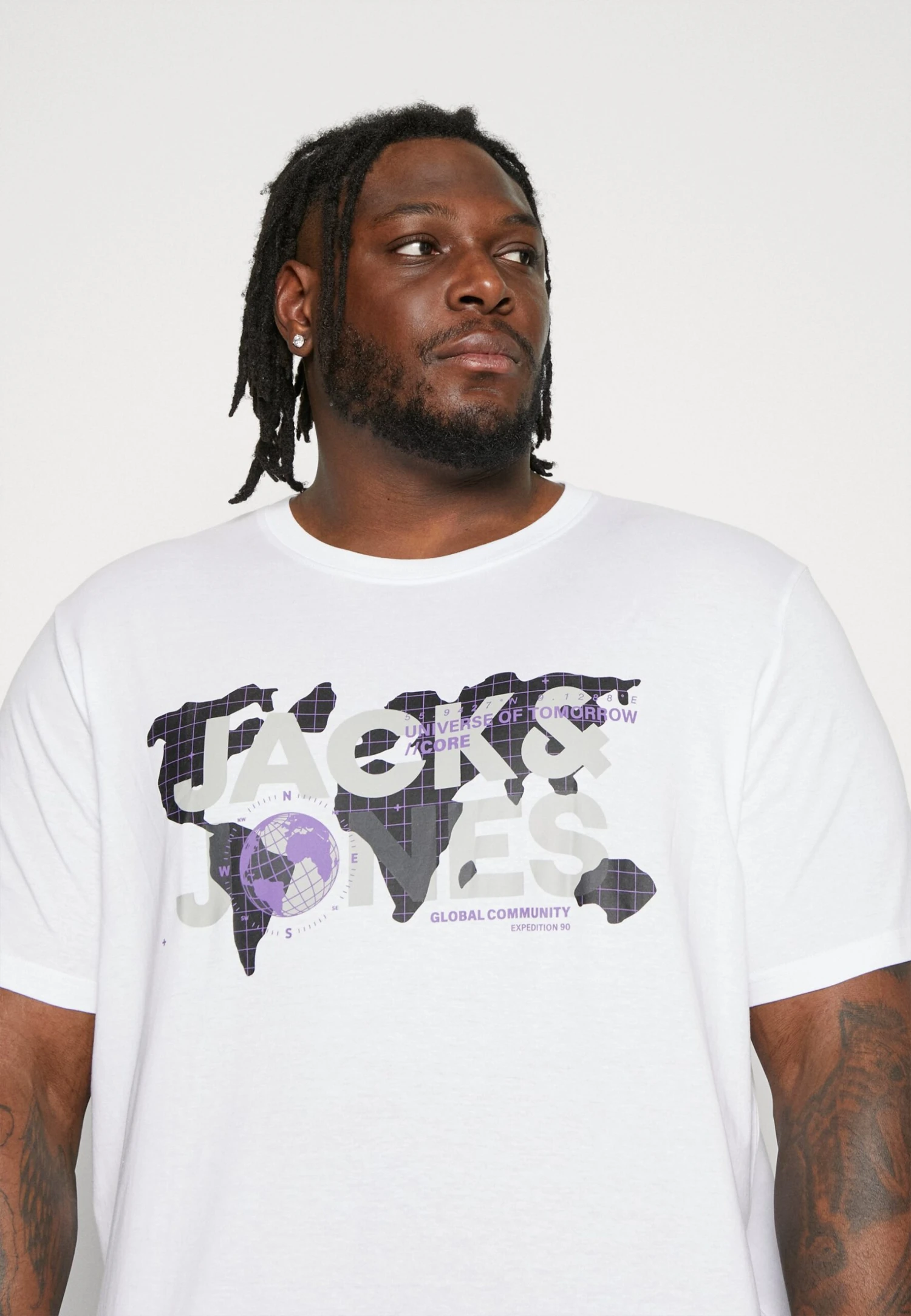 Jack & Jones Jcodust Tee Crew Neck - T-Shirt Print - White 4 Jack & Jones Jcodust Tee Crew Neck - T-Shirt Print - White - Afbeelding 4