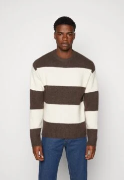 Jack & Jones Jorollie Crew Neck- Trui - Seal Brown/Moonbeam