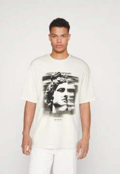 Jack & Jones Jorstatue Tee Crew Neck - T-Shirt Print - Egret