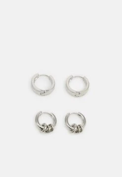 Jack & Jones Jacsacile Earrings Unisex 4 Pack - Oorbellen - Silver-Coloured