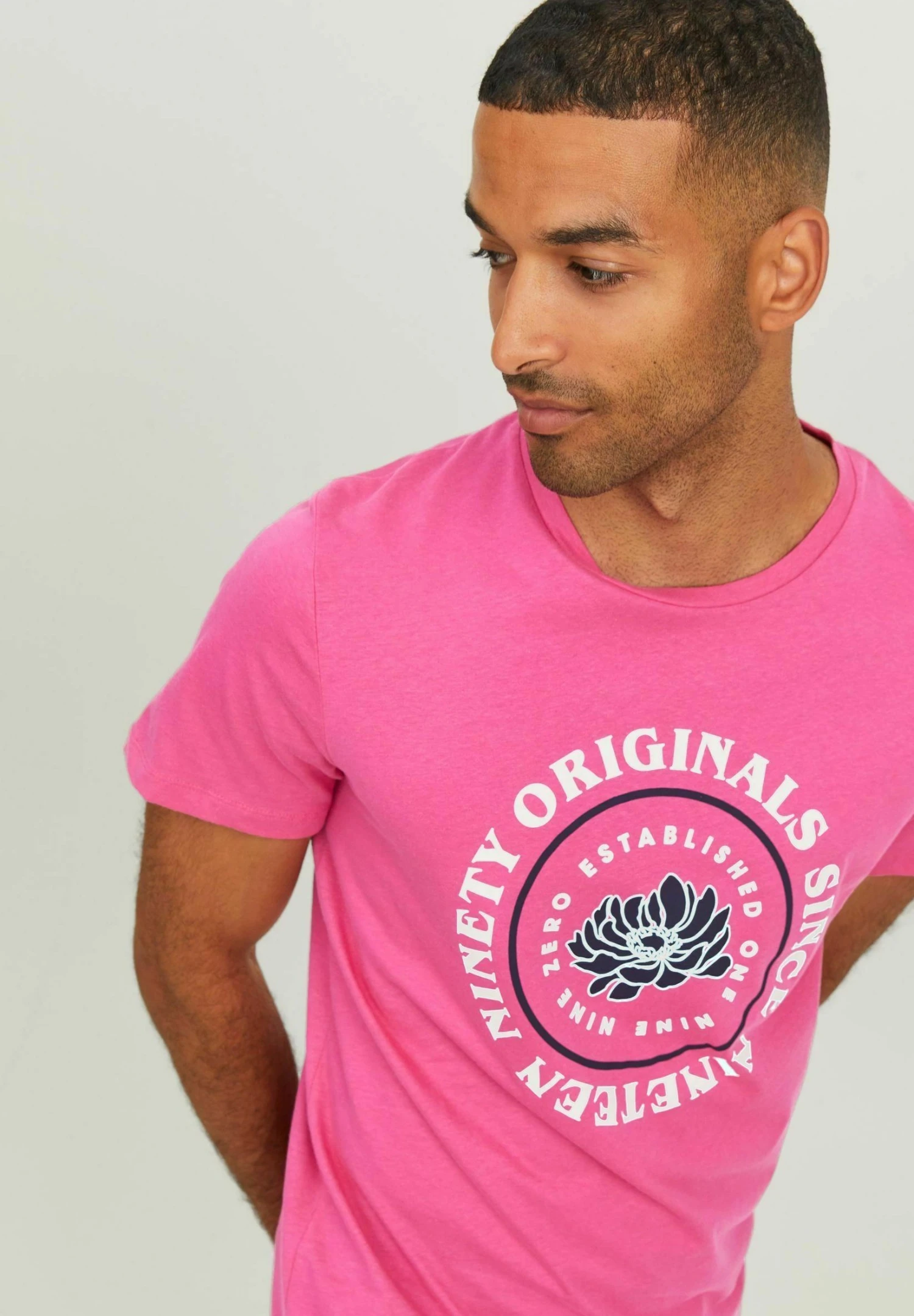Jack & Jones T-Shirt Print - Fuchsia Rose 4 Jack & Jones T-Shirt Print - Fuchsia Rose - Afbeelding 4