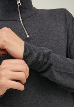 Jack & Jones Eemil Half Zip Noos - Trui - Dark Grey Melange -Jack & Jones Verkoopwinkel 7f332970895f4250b78ca897b22192e7