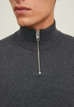 Jack & Jones Eemil Half Zip Noos - Trui - Dark Grey Melange -Jack & Jones Verkoopwinkel 83319fb29c5e4f7b8675305f402d285c