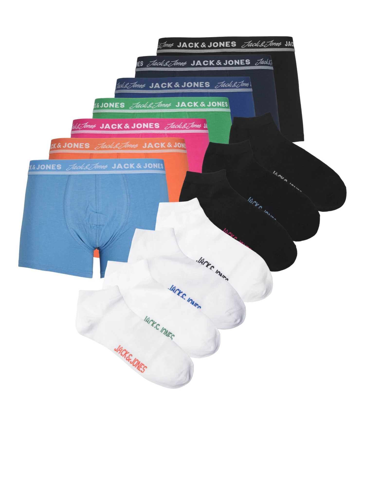 Jack & Jones Jacsolid Travelkit 7 Pack Set - Onderbroeken - Navy Blazer/Black/Pink Yarrow/Surf The Web/Jolly Green/Red Orange 5 Jack & Jones Jacsolid Travelkit 7 Pack Set - Onderbroeken - Navy Blazer/Black/Pink Yarrow/Surf The Web/Jolly Green/Red Orange - Afbeelding 5