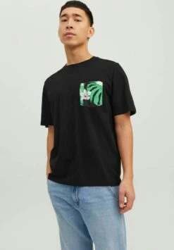 Jack & Jones Crew Neck - T-Shirt Print - Black