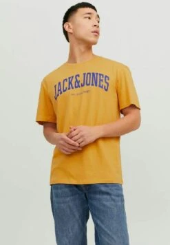 Jack & Jones Logo - T-Shirt Print - Honey Gold