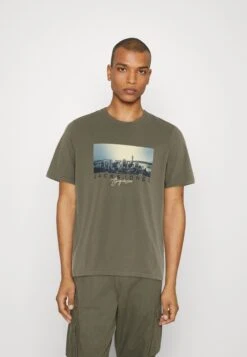 Jack & Jones Jorsplash Photo Ss Crew Neck - T-Shirt Print - Dusty Olive