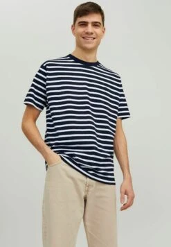 JACK&JONES Premium PremiumGestreiftes - T-Shirt Print - Perfect Navy