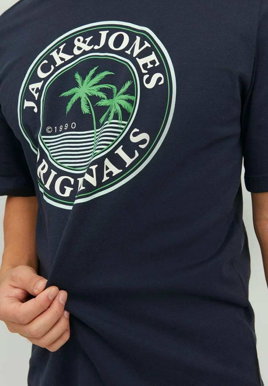 Jack & Jones Crew Neck - T-Shirt Print - Navy Blazer 5 Jack & Jones Crew Neck - T-Shirt Print - Navy Blazer - Afbeelding 5