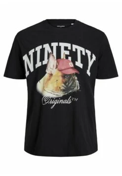 Jack & Jones Plus Size Dog - T-Shirt Print - Black