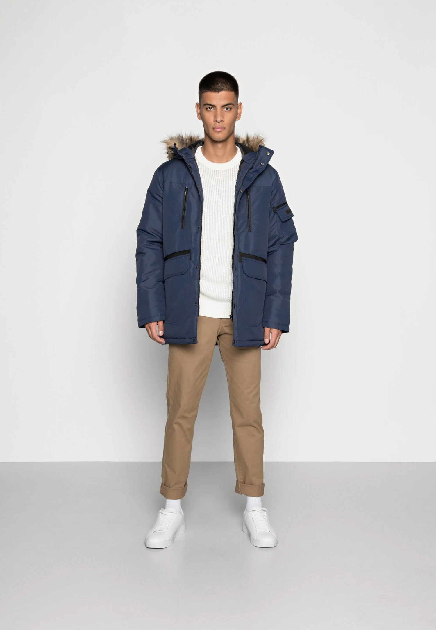 Jack & Jones Jjeglobe - Winterjas - Navy Blazer 2 Jack & Jones Jjeglobe - Winterjas - Navy Blazer - Afbeelding 2