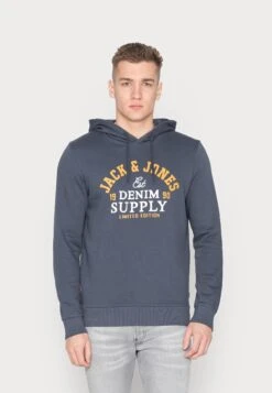 Jack & Jones Jjelogo Hood - Hoodie - Ombre Blue