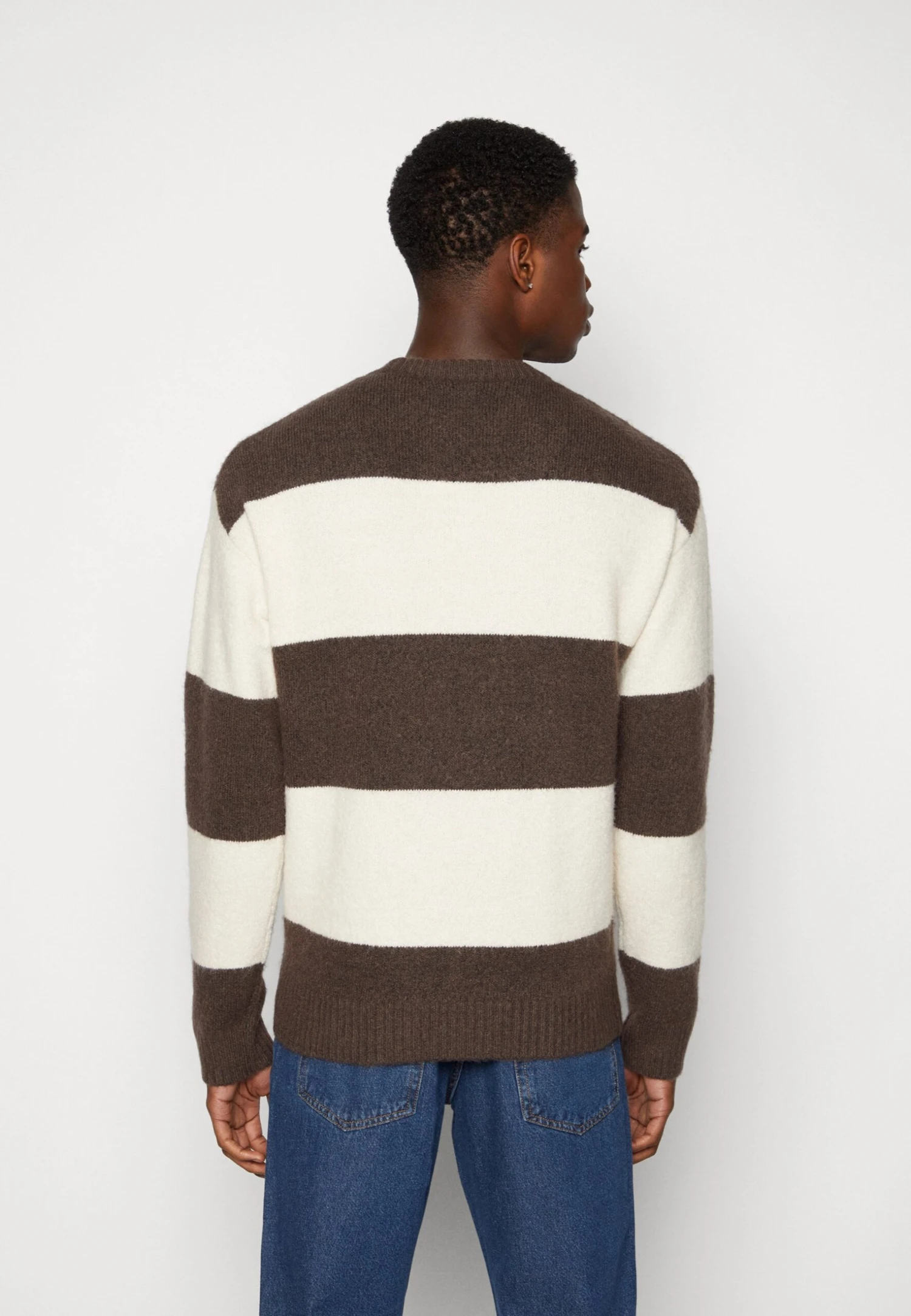 Jack & Jones Jorollie Crew Neck- Trui - Seal Brown/Moonbeam 3 Jack & Jones Jorollie Crew Neck- Trui - Seal Brown/Moonbeam - Afbeelding 3