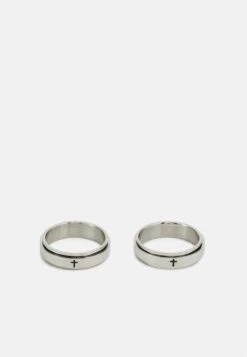 Jack & Jones Jacdavid 2Pack Unisex - Ring - Silver