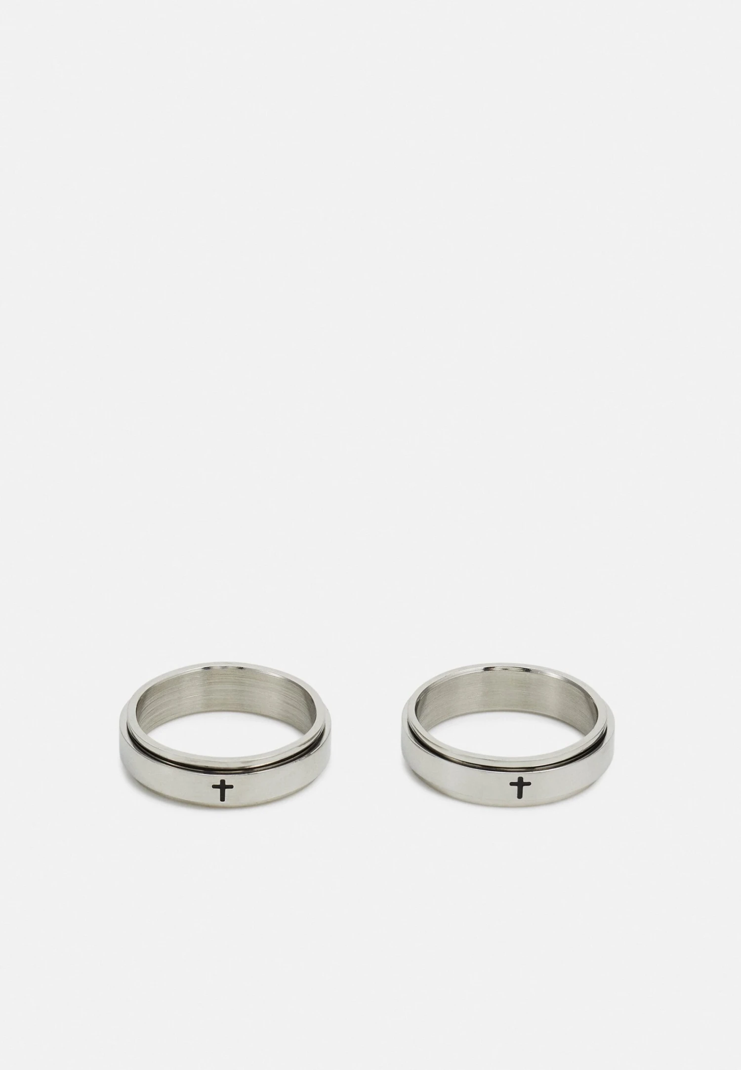 Jack & Jones Jacdavid 2Pack Unisex - Ring - Silver 1 Jack & Jones Jacdavid 2Pack Unisex - Ring - Silver