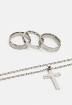 Jack & Jones Jacleon Giftbox Unisex Set - Ketting - Silver-Coloured -Jack & Jones Verkoopwinkel a7a4c91270b346dea47e2fdf2c66fb23